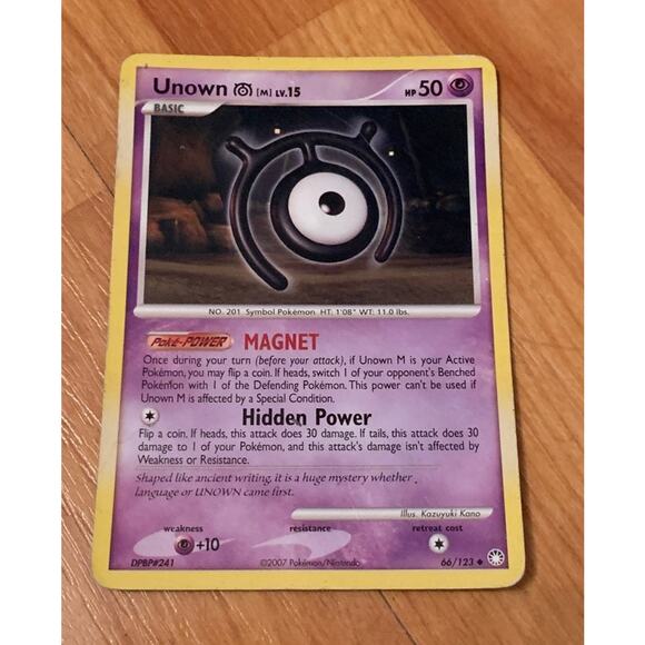 Unown Pokemon‎ Card - Picture 1 of 1